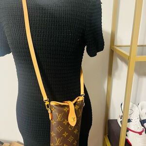 Louis Vuitton Monogram fold me Brown and Tan Crossbody Bag